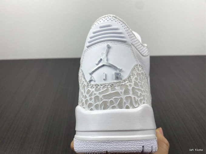 1st Kicks Shoes 429487- 'Triple Jordan GoodFit Air 3 PS White' Retro 952 1201